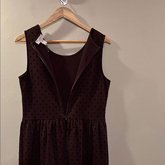 LOFT Dark Polka Dot Mini Dress - Picture 6 of 9